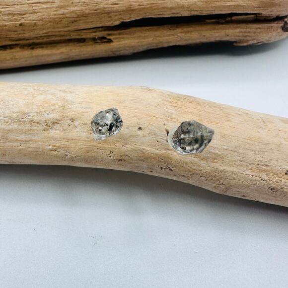 Herkimer Diamond Sterling Silver Stud Earrings - Picture 3 of 8